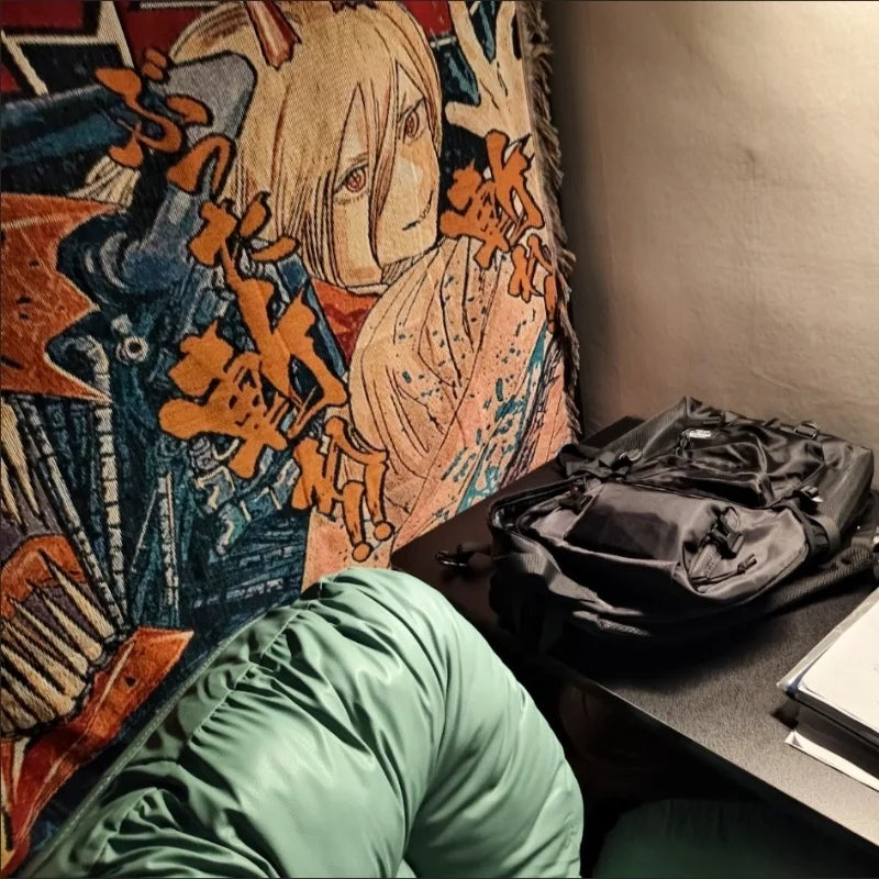 CHAINSAW WOVEN TAPESTRY