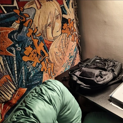 CHAINSAW WOVEN TAPESTRY